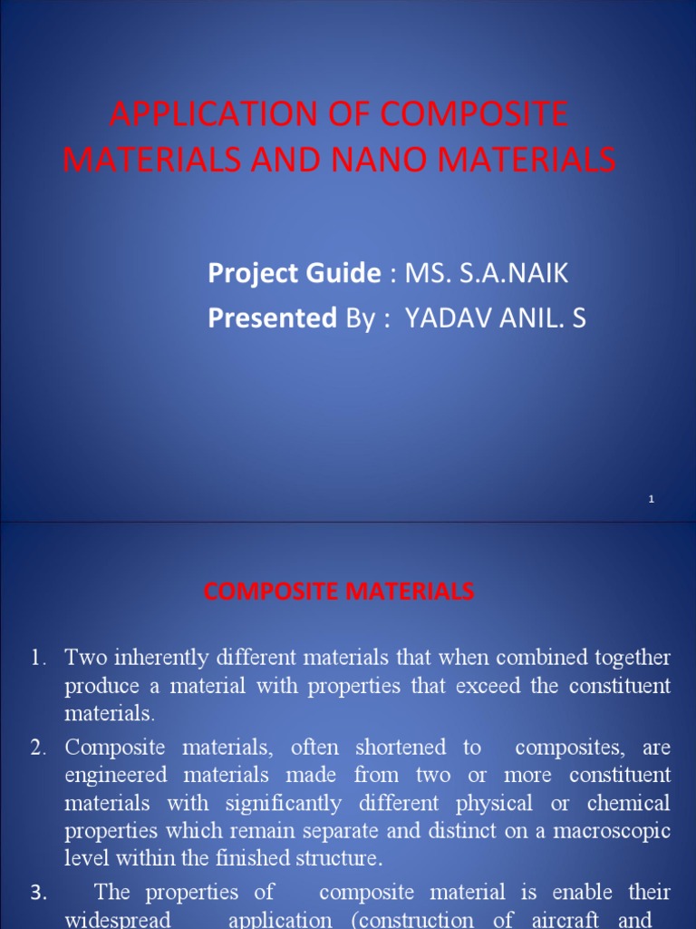 Applications of Composite Nanomaterials | PDF | Carbon Nanotube | Materials