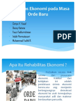 Rehabilitas Ekonomi Pada Masa Orde Baru