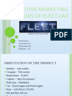 Competitive Marketing Strategies of Fleet Car: Drive For Pleasure