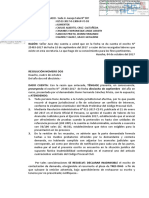 Resolución judicial sobre inadmisibilidad de escrito por falta de pago de aranceles