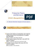 EC611 - (CH 06) Production Theory & Estimation