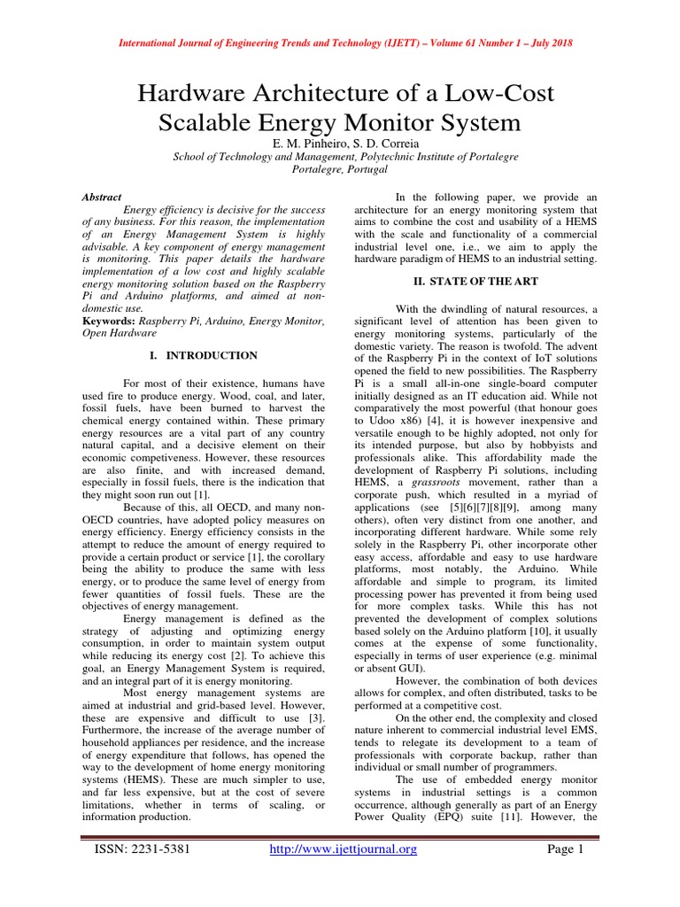 Low-Cost Scalable Energy Monitor System | PDF | Internet Of Things ...