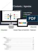 Table of Contents / Agendas: 41 4:3 Easy To Edit