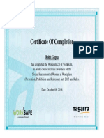 Certificate of Completion: Rohit Gupta
