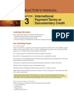 Instructor'S Manual: International Payment Terms or Documentary Credit