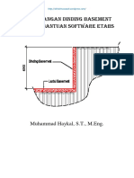 Perancangan Dinding Basement Dengan Bantuan Software Etabs - PDF - Ekhal PDF