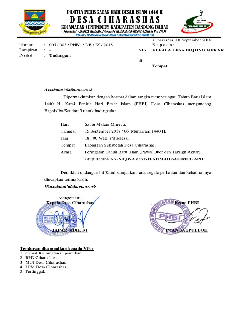 7400 Koleksi Contoh Surat Undangan Acara Pawai Obor Gratis