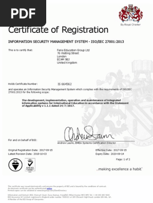 BSI Certificate