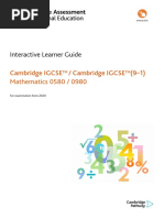 Learner Guide For Cambridge Igcse Mathematics 0580