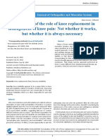 Reevaluation of the role of knee replacement in management of knee pain