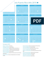 Calendario Puerto Rico 2019