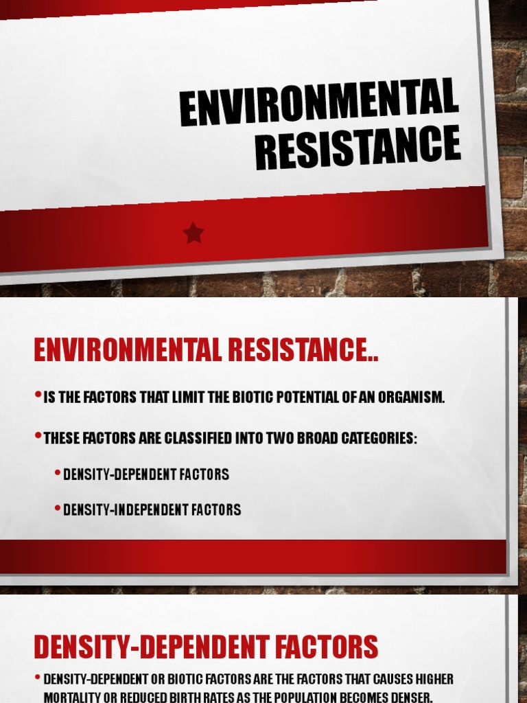 Factors of Environmental Resistance | PDF