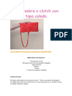 Bolso Sobre o Clutch Con Tapa Calada