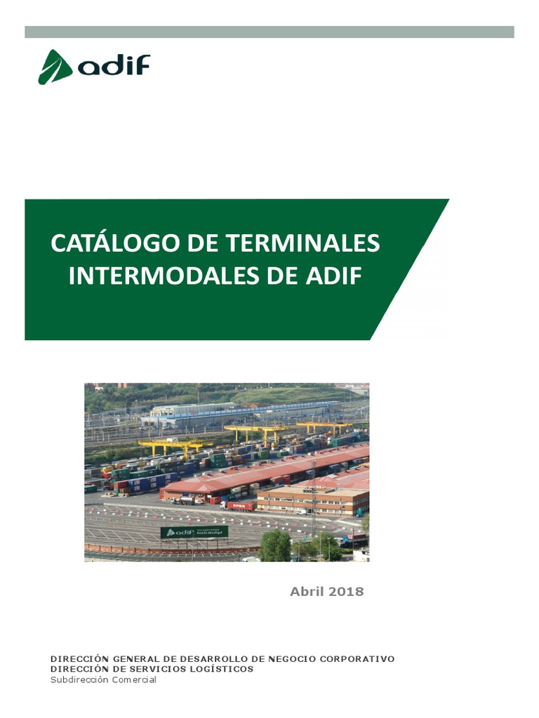 Catálogo de Terminales Intermodales ADIF | PDF | Transporte Intermodal ...