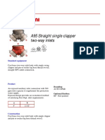 A95 Straight Single Clapper Two-Way Inlets: Standard Equipment