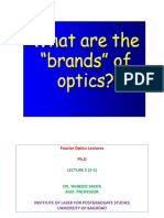 Fourier Optics Lectures 1-4