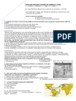 Evaluacion Sumativa Del Proceso Colonial en América y Chile