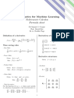 Machine Learning Math Formulas