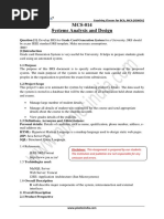 MCS-014 Systems Analysis and Design