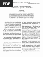 Haidt (2001) the Emotional Dog and Its Ration Tail