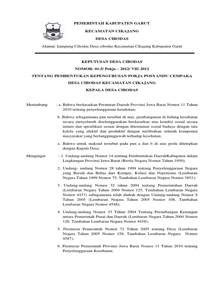 Sk Posyandu Cempaka