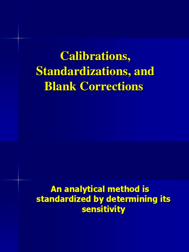 Calibrations and Standardization PDF Density Calibration