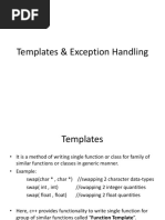 Templates & Exception Handling