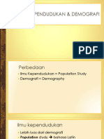 Ilmu Kependudukan & Demografi