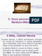 Breve Panorama Da Literatura Bíblica