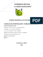 Universidad Privada Jose Carlos Mariategui: Trabajo de Investigación: "Normas A020 Y A030"