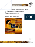 Employment and Labour Market Effects of Globalization