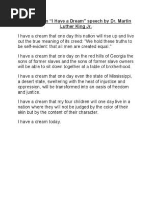 I have a Dream