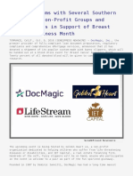 DocMagic Teams With Several Southern California Non-Profit Groups and Organizations in Support of Breast Cancer Awareness Month