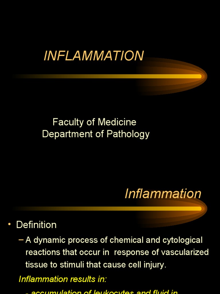 Pathology, Chapter 3, Inflammation (slides)