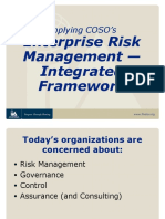 Applying COSO's: Enterprise Risk Management - Integrated Framework