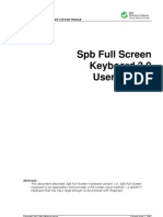 SPB Full Screen Keyboard User Manual