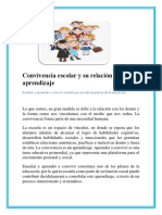 Convivencia Escolar y Su Relación Con El Aprendizaje