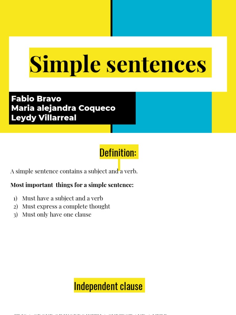 Understanding Simple Sentences | PDF