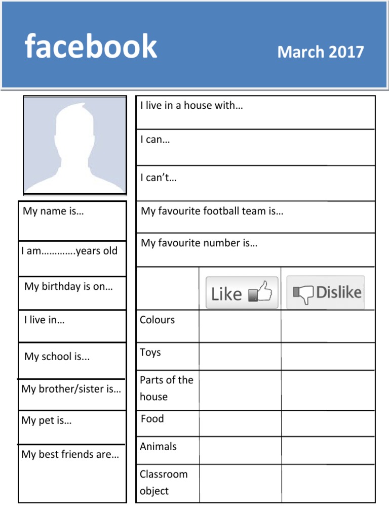 Facebook Profile Template Example | PDF | Sports & Recreation