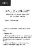 RIZAL As A Feminist