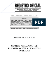 Código de Planificación y Finanzas Públicas