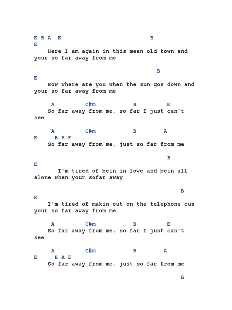So Far Away | PDF