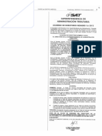 Acuerdo de Directorio 16 2012. Tabla de Valores Imponibles Sobre Circulación de Vehículos Terrerestres PDF
