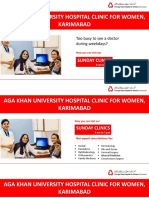 Aga Khan University Hospital Clinic For Women, Karimabad: Sunday Clinics