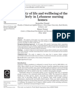 Quality of Life and Wellbeing of The Elderly in Lebanese Nursing Homes
