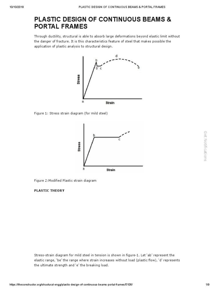 Plastic Design of Beams and Frames | PDF | Deformation (Engineering ...