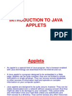 Introduction To Java Applets