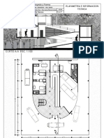 Ville Savoye Planta Baja y Corte Escala 1:100