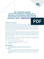 EBF - Postition Paper