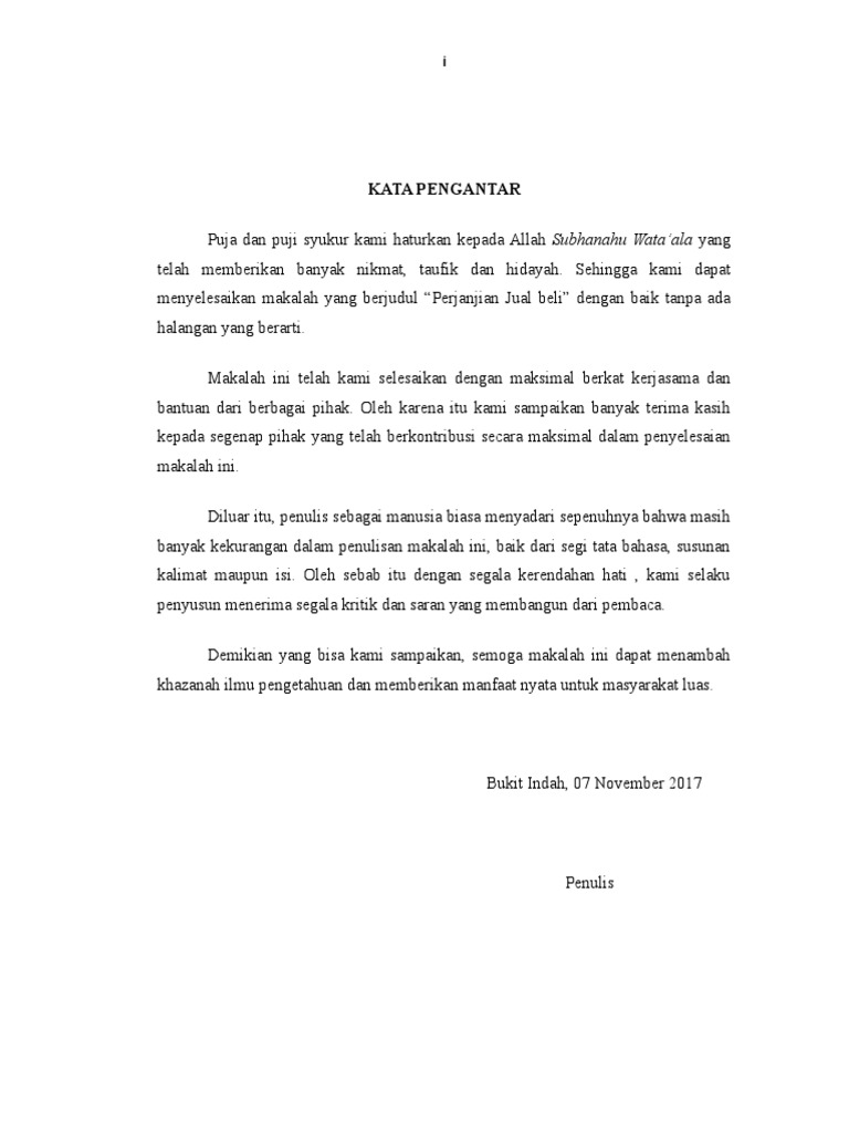 Makalah Peerjanjian Jual Beli Doc
